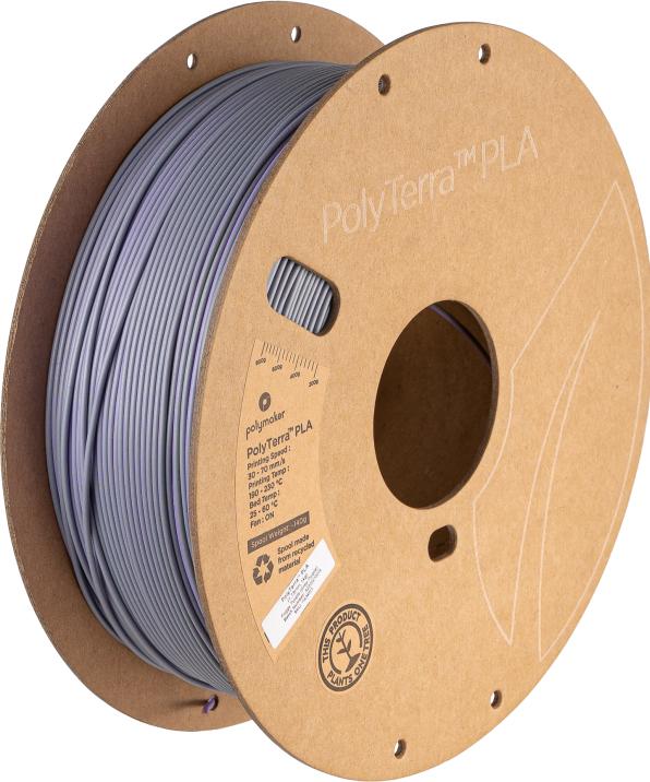 Actual product image Poly Polyterra PLA Dual (PLA, 1.75 mm, 1000 g, Grey)
