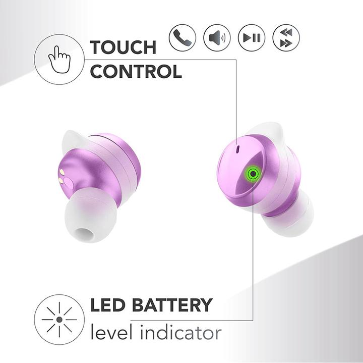 Image du produit Music Sound Cellularline Music & Sound Ecouteurs Bluetooth FLOW Violet (25 h, Sans fil)