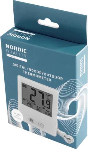 Actual product image Deltaco Nordic Quality Digital indoor-outdoor thermometer w wired sensor