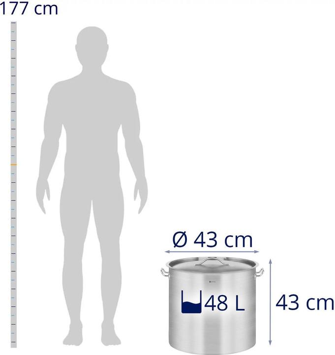 Produktbild Royal Catering Kochtopf (40 cm, Kochtopf, Edelstahl)