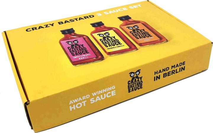 Produktbild Crazy Bastard Sauce Beliebteste Saucen 3er-Set (3 x 100 ml) - Scharfe Sauce (860 g)