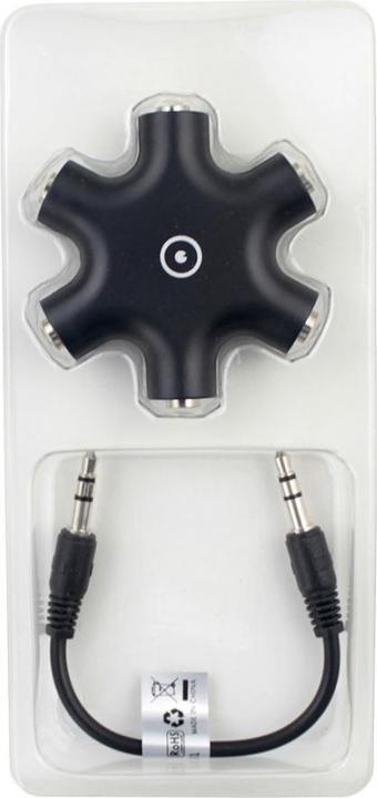 Produktbild Muvit Connect Hub Jack 3.5mm 5 Sorties Noir (0.13 m)
