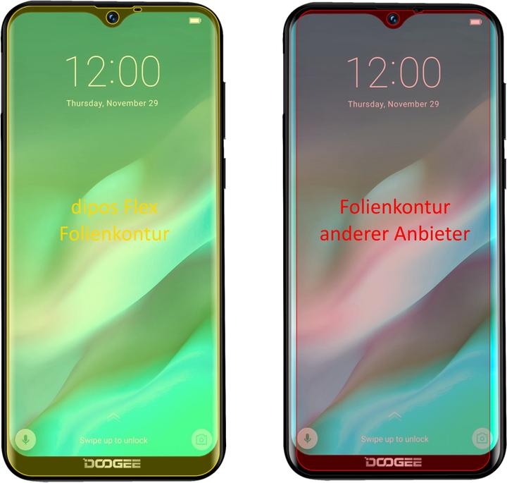 Immagine prodotto Dipos Pellicola Protettiva Full-Cover 3D (3 Pezzo/i, Doogee X90)