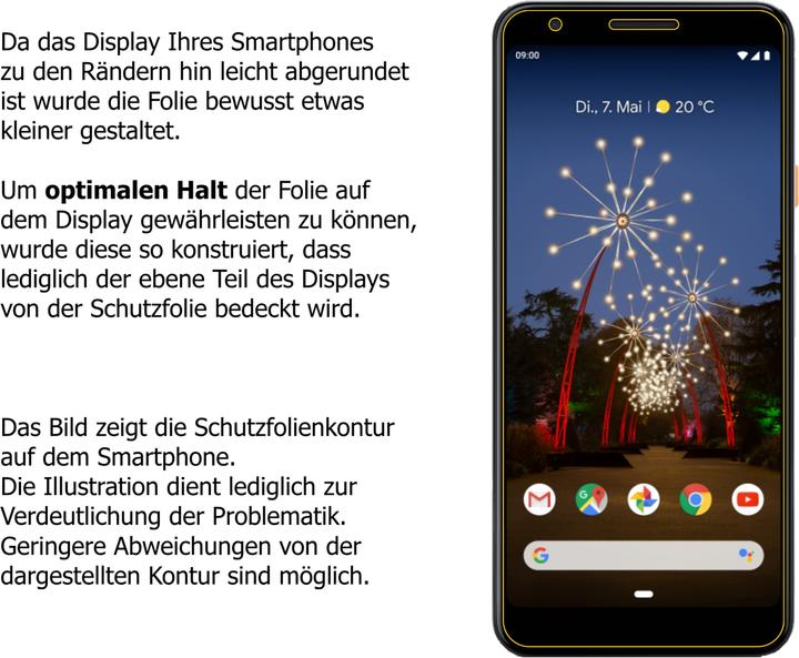 Image du produit Dipos Film de Protection d’écran Anti-Shock (1 pièce(s), Google Pixel 3a)