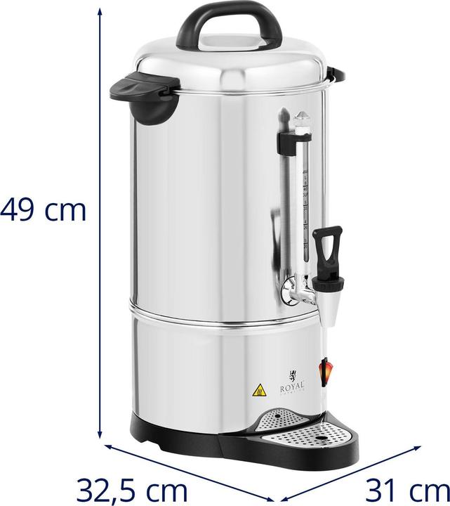 Produktbild Royal Catering Filterkaffeemaschine für 40 Tassen 6 l Edelstahl Füllstandsanzeige Kaffeeautomat