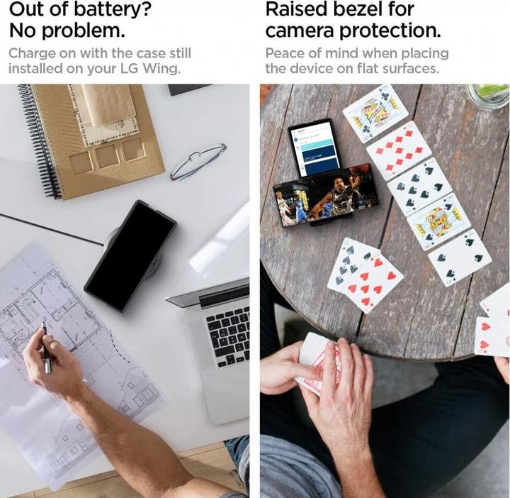 Actual product image Screenguard LG Wing Flexible TPU Clear Case (LG Wing)