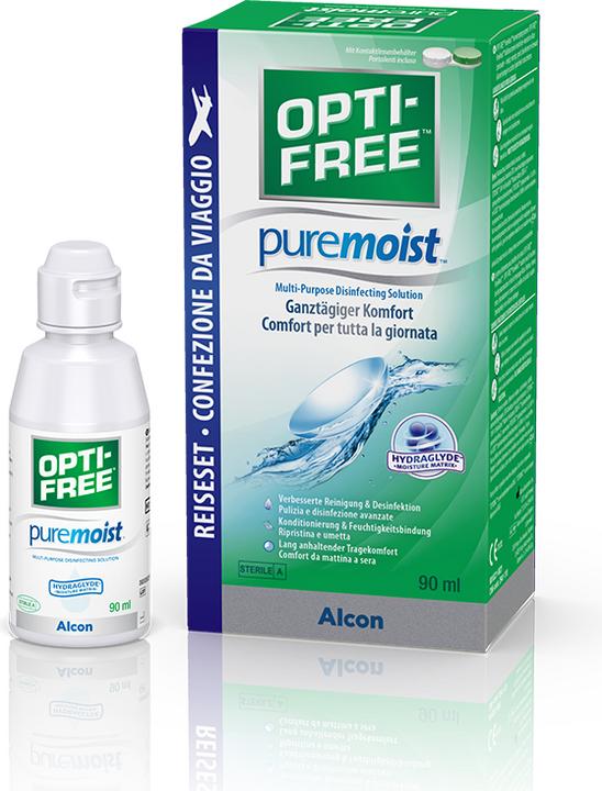 Actual product image Opti Free PureMoist, contact lens solution, 90 ml (All in One solution, 90 ml)