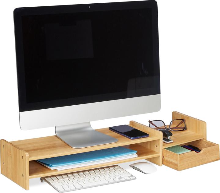 Actual product image Relaxdays Bamboo Screen Stand