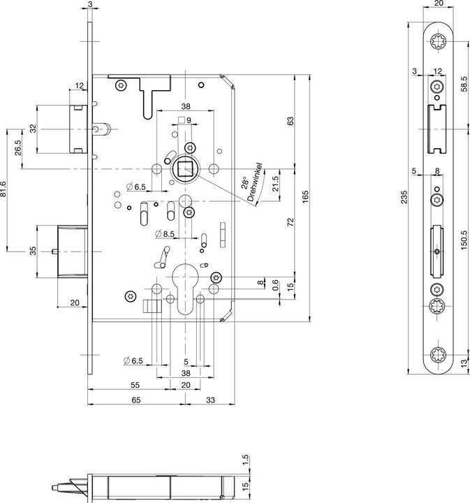 Actual product image BKS Panic locks B-23270