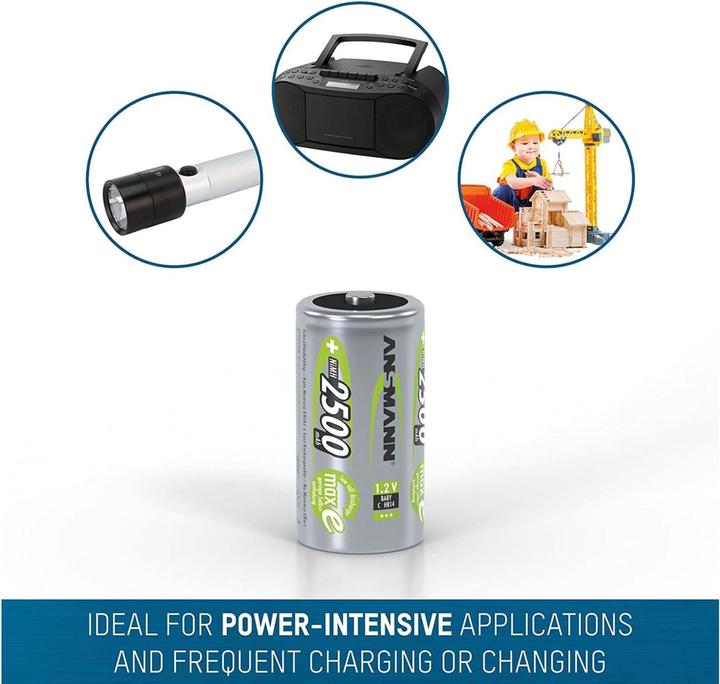 Actual product image Ansmann Baby C (2 pcs., C, 2500 mAh)
