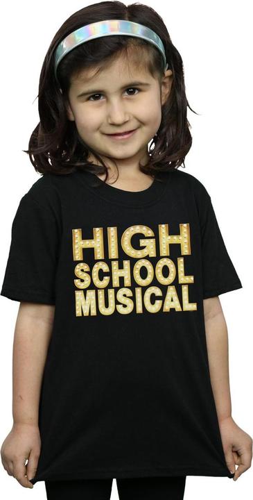 Actual product image Disney Girls High School Musical The Musical Lights Logo Cotton T-Shirt (116)
