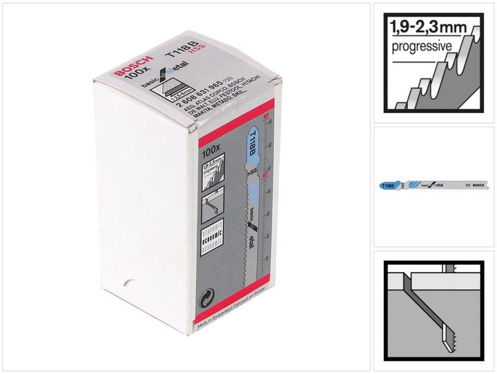 Produktbild Bosch Professional Zubehör Stichsägeblatt T 118 B Basic for Metal, 100er-Pack