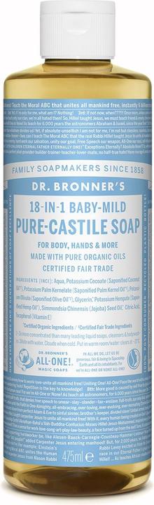 Actual product image Dr. Bronner's 18-in-1 Baby Mild (Liquid soap, 475 ml)