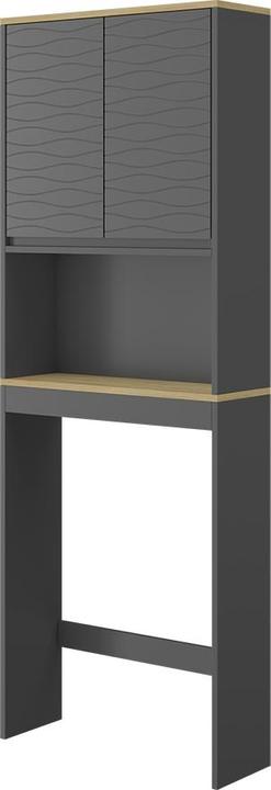 Image du produit Vichy Toilettenschrank Livia, Anthrazit/Holz, 60 x 163 cm