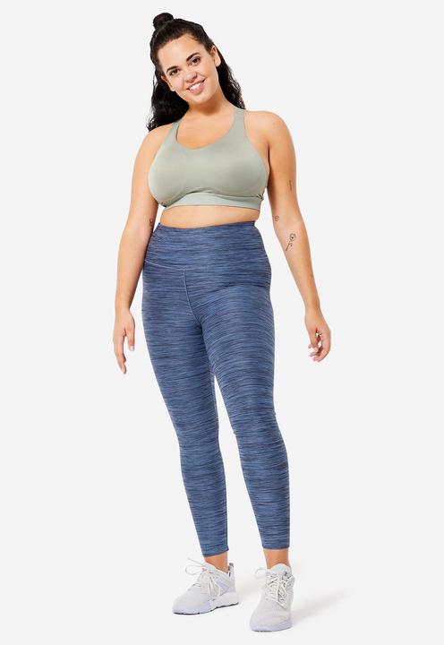 Produktbild Decathlon Bustier starker Halt verstellbare Pads - salbeigrün (S)