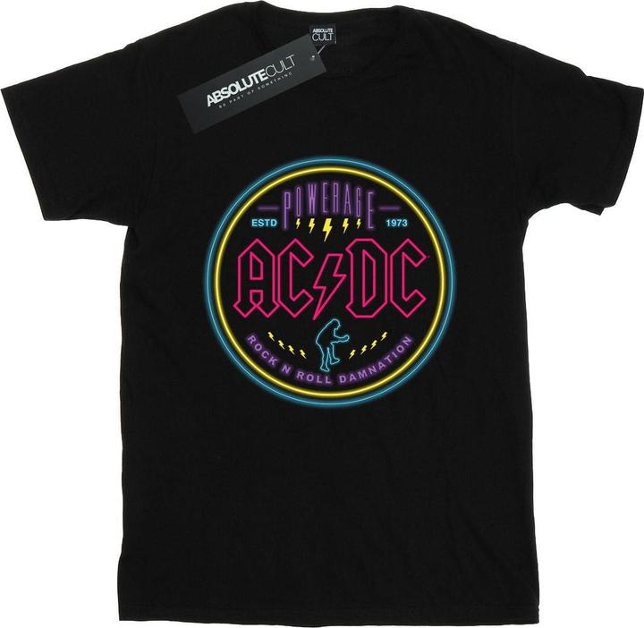 AC/DC Kreis Neon Baumwolle Boyfriend TShirt