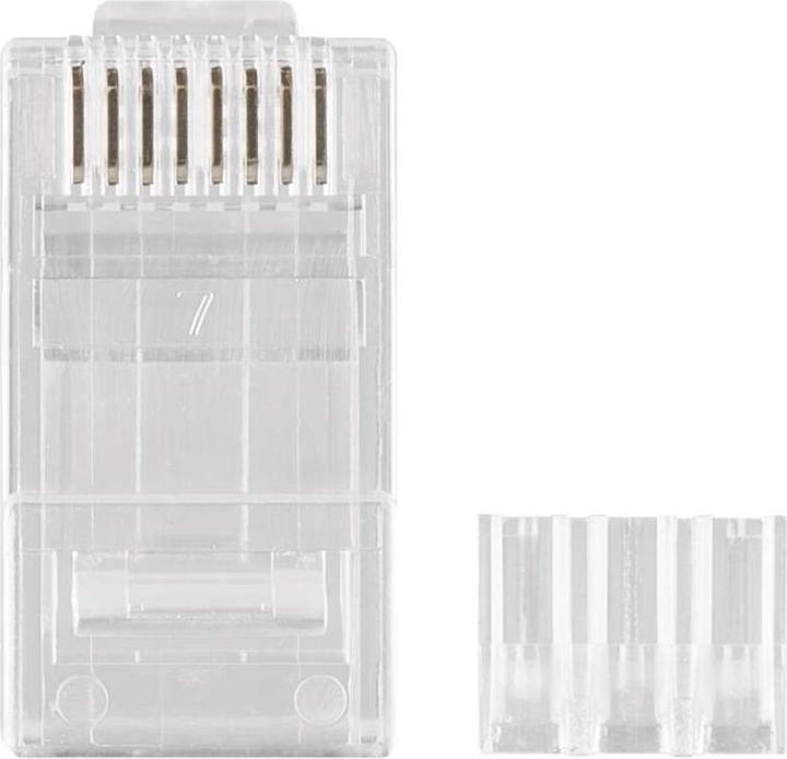 Actual product image Emos Connector RJ45 for UTP cable, white, 20 pcs. (Network cable plug)