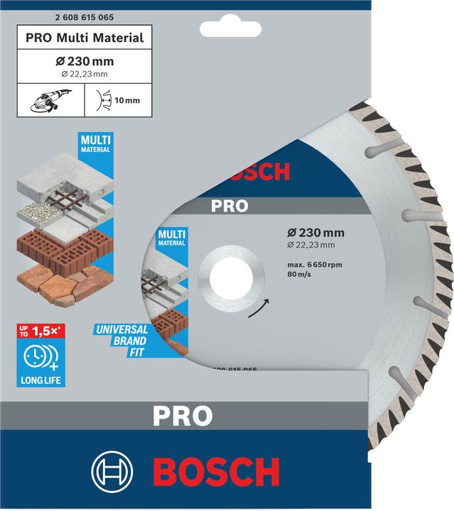 Actual product image Bosch Professional Zubehör PRO Multi Material diamond cutting disc, 230 x 22.23 mm