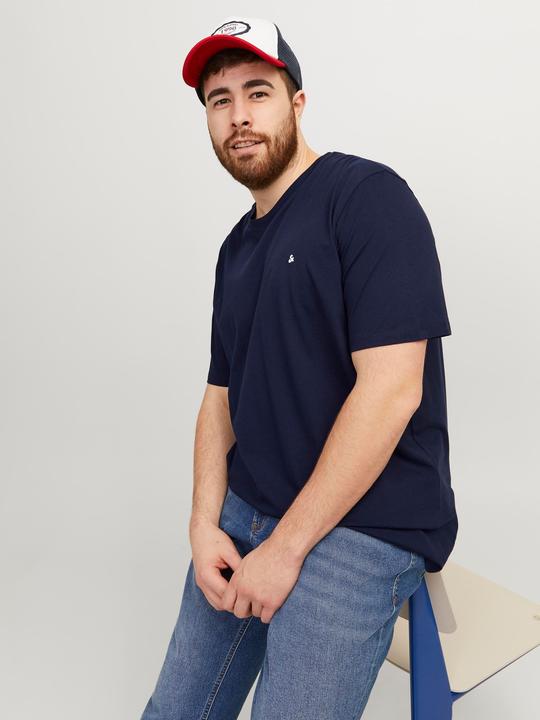 Actual product image Jack & Jones Solid colour plus size T-shirt (7XL)