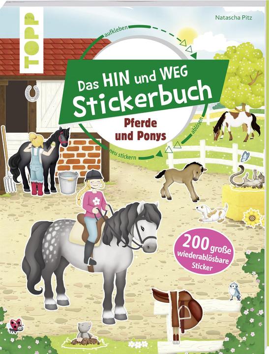 Actual product image Das Hin-und-weg-Stickerbuch. Pferde und Ponys (German, Natascha Pitz, 2018)