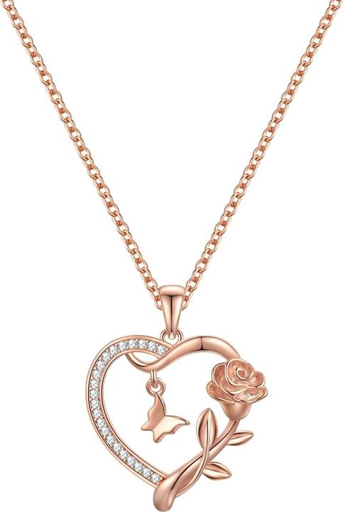 Produktbild Rafaela Donata Damen Halskette Herz/Schmetterling/Rose - 36634 (Sterling Silber)