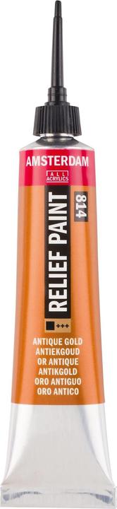 Actual product image Amsterdam Acrylic paint Reliefpaint 814 (Antique Gold, 20 ml)