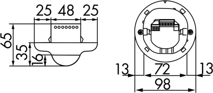 Produktbild BEG 92156 Präsenzmelder PD2-S-UP RAL9010 (12 m)