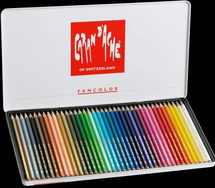Image du produit Caran d'Ache Boîte métallique de crayons de couleur Fancolor (Multicolore, 40 x)