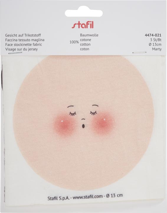 Produktbild Stafil Gesicht auf Trikotstoff "Marty", 3 Stück