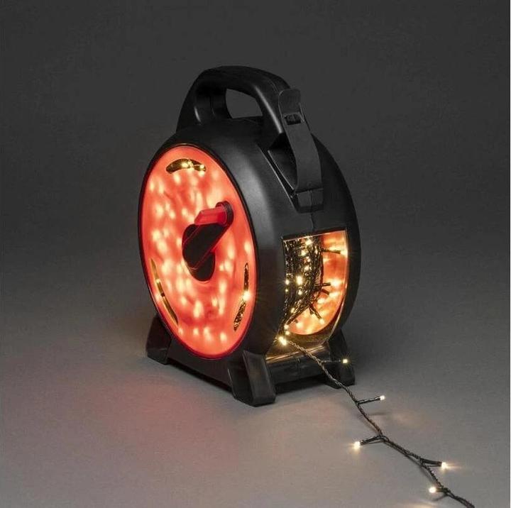 Actual product image Konstsmide LED light chain with cable reel (37.93 m)