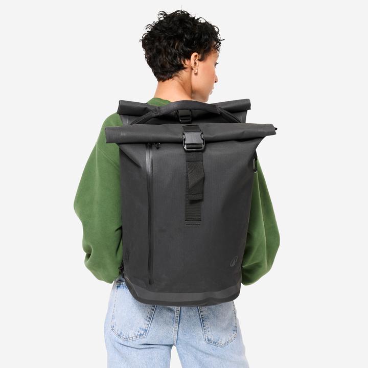 Produktbild Btwin Doppel-Fahrradtasche Gepäcktasche Rucksack für Gepäckträger XL 31 Liter (31 l, Gepäckträgertasche)
