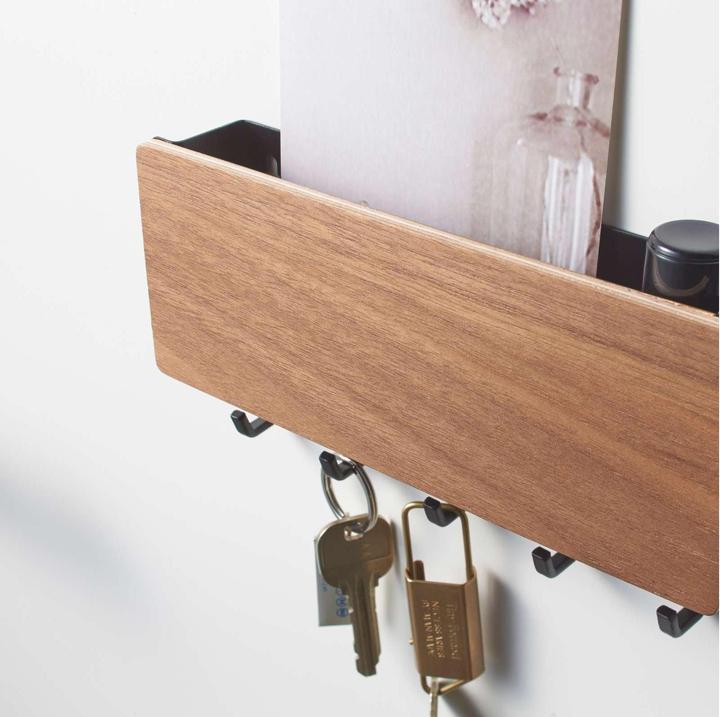 Actual product image Yamazaki Magnetic key rack with shelf RIN