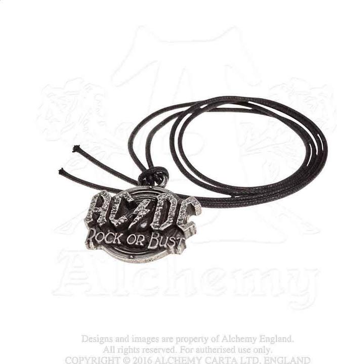 Produktbild AC/DC Anhänger Rock Or Bust Englischer Zinn (100% Pewter)