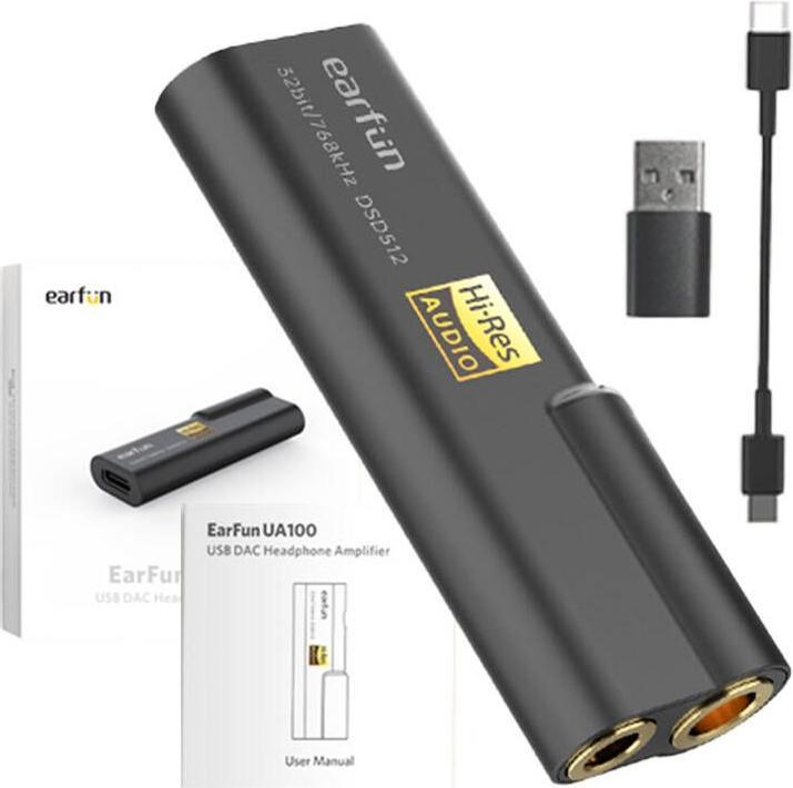 Produktbild EarFun Wzmacniacz słuchawkowy USB-C UA100 (czarny)