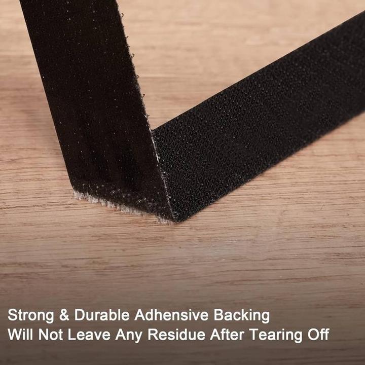 Actual product image König Design Hook and loop tape set Hook tape + loop tape self-adhesive extra strong hook and loop fastener (30 mm)