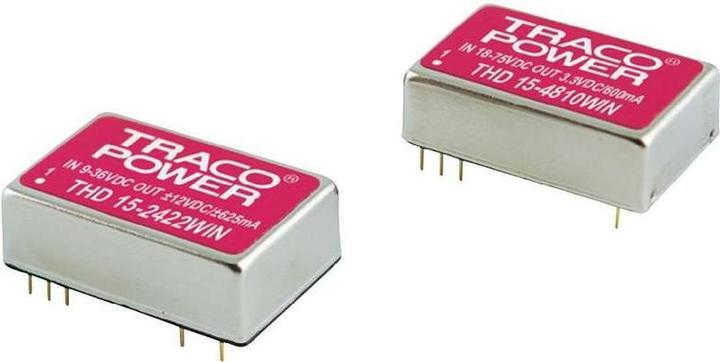 Actual product image TracoPower DC/DC converter,9-36Vi,+/-12Vo 625mA,15W