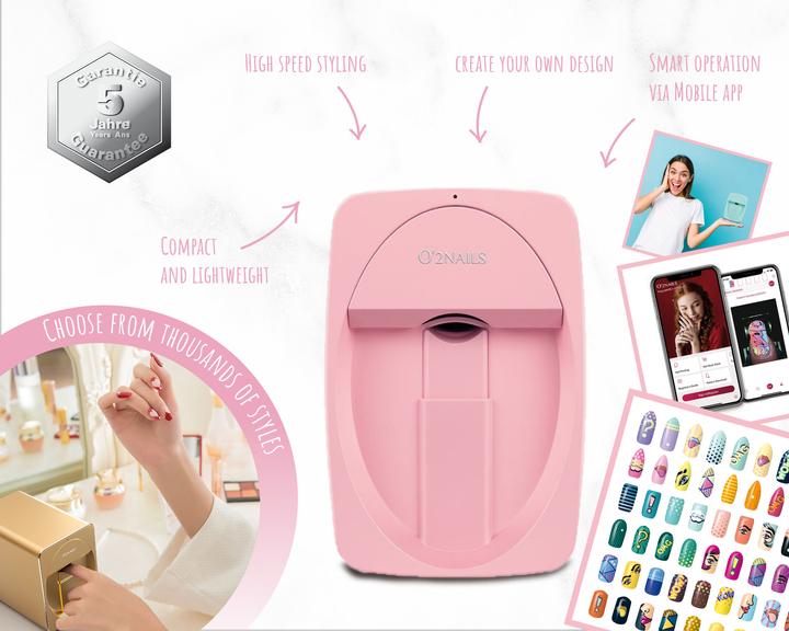 Trisa Nail Art Printer (Nagelverzierung, Pink)