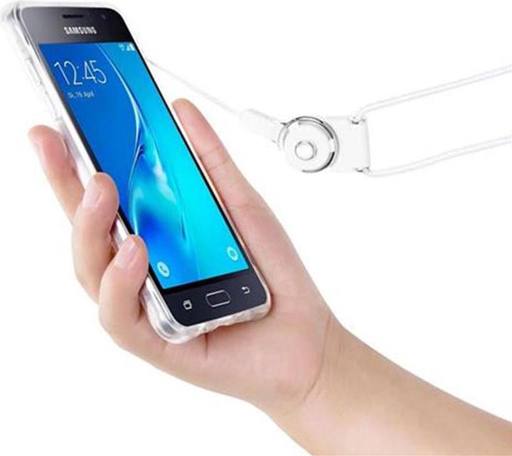Productafbeelding Cadorabo TPU hoes Ultra Slank Klein Taillekoord (Samsung Galaxy J1 (2016))