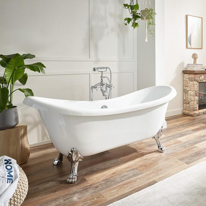Produktbild Home Deluxe Badewanne freistehend RETRO ohne Armatur - 176x74x79cm (74 cm, 176 cm)