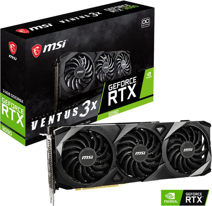 Actual product image MSI GeForce RTX 3090 VENTUS 3X 24G OC (24 GB)
