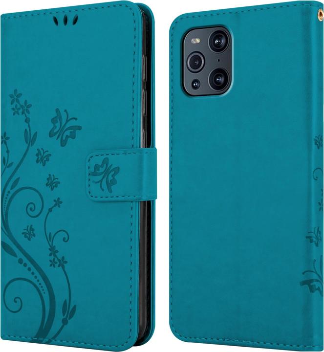 Actual product image Cadorabo Flower Book cover (Oppo Find X3 Pro)