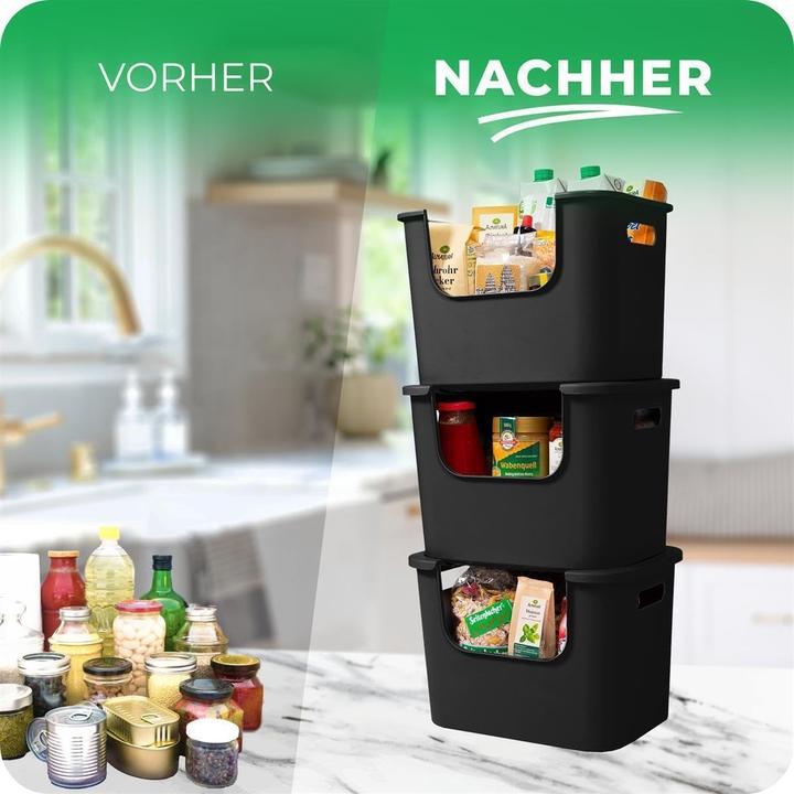 Produktbild Novaliv 6x Aufbewahrungsbox Bad Organizer Kleiderschrank Schubladen Ordnungssystem Schwarz Wohnmobil