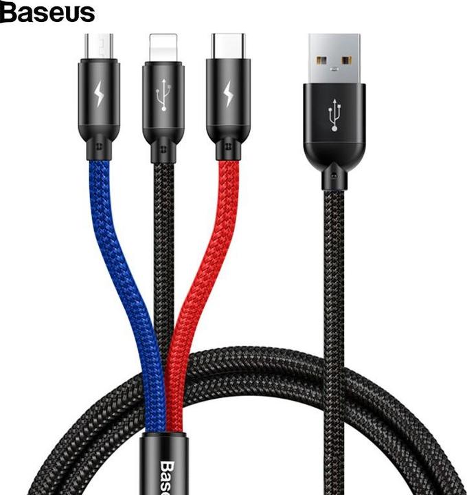 Image du produit Baseus Trois couleurs primaires 3 en 1 (1.20 m, USB 2.0)