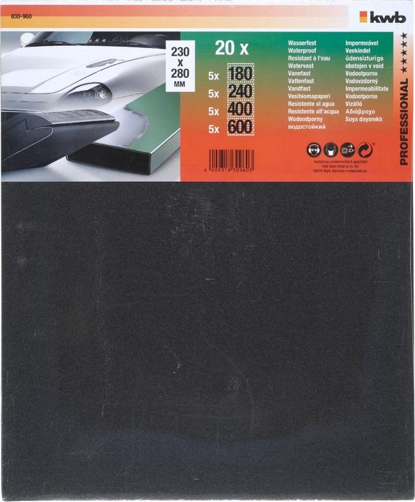 Produktbild kwb Handschleifpapier-Set (180, 240, 400, 600)