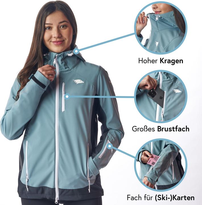 Immagine prodotto Valkental Giacca softshell funzionale e riflettente per attività all'aperto - donna (XL)