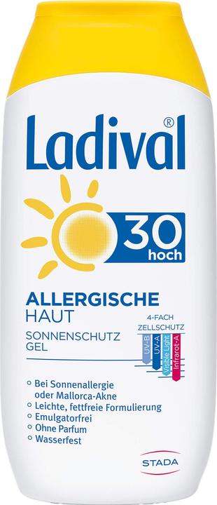 Actual product image Ladival Allergic Skin SPF 30 Sun Protection Gel, 200 ml Gel (Suntan cream, SPF 30, 200 ml)