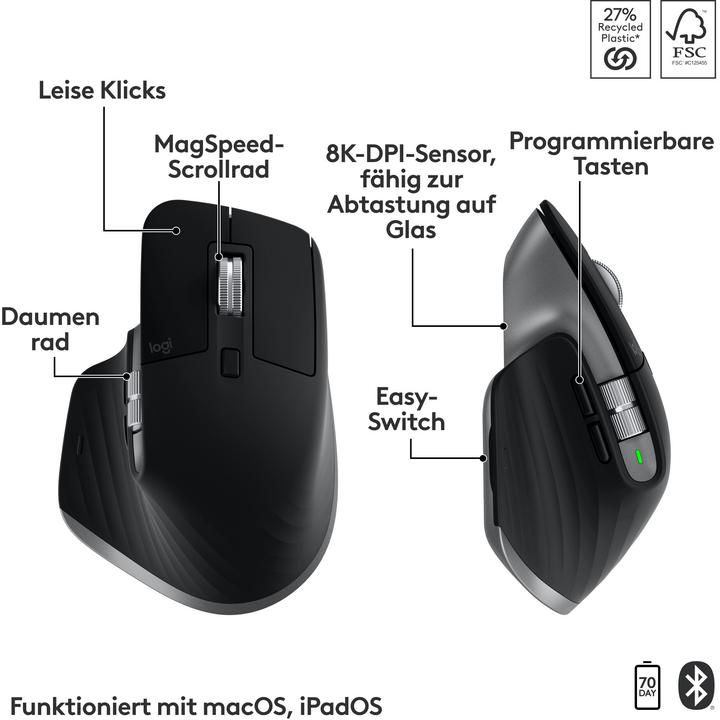 Actual product image Logitech MX Keys S for Mac (DE, Wireless)