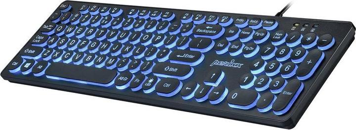 Immagine prodotto Perixx PERIBOARD-317 R DE B Tastiera cablata tedesca, QWERTZ Nero Beleu (DE, Cablato)