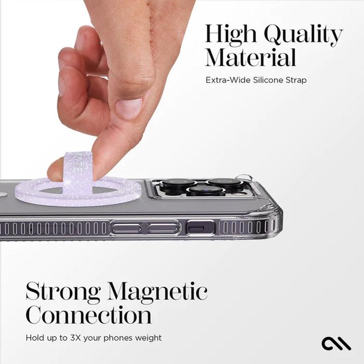 Produktbild Case-Mate Magnetschlaufengriff – MagSafe Fingergriff (Purple Sparkle)