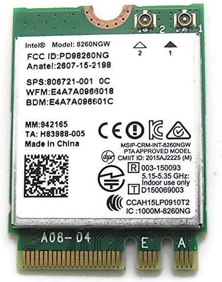 Actual product image HP 806721-001 Notebook spare part WLAN card